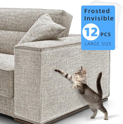 Kratzschutz Sofa Für Katzen - Anti Kratz Folie, Kratzabwehr Für Möbel, Couch, Tür, Wand Von Katzen Und Hunde (40 X 30cm, 12 Stück)