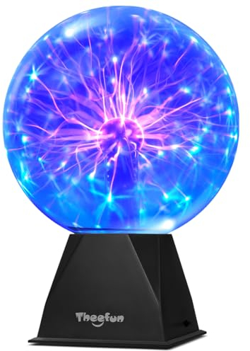 Theefun Magische Plasmakugel, Leucht Ball Elektrostatische Kugel Berührungsempfindliche Blitzkugel