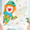 Wandtattoo Loft Fensterbild Karneval Clown von der Seite wiederverwendbar Frühling bunte Geburtstag Fasching farbig, 1. A4 Bogen, Von Links