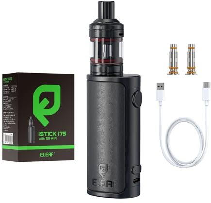 Eleaf iStick i75 + EN Air Tank Kit, E-Zigarette, 3000 mAh, 2 ml, Farbe black