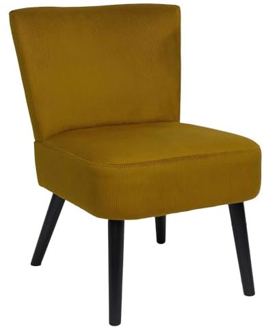 HOME DECO FACTORY, HD0069, Giulia Yellow Toad Sessel, Lounge Edition, Möbel, Sitz, Sofa und Sessel, 55x76x63 cm, Sitzhöhe 45 cm, Gelb Schwarz