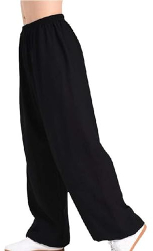 Generisch Tai-Chi-Hosen Bequem Kampfsport Taiji Training Hose Chinesische Kampfkunst Tai Chi Kung Fu Qigong Shaolin Weite Beine Knickerbocker Graziöse Uniform für Damen Herren