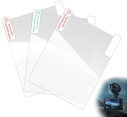 Kinretixia 3 Stück Autokamera Zubehör - Statische Sticker, Antistatische Folien für klare Sicht auf der Windschutzscheibe - Kompatibel mit Dashcams (8 * 6cm)