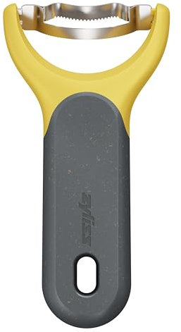 Zyliss Pelador de maíz, pelador extra afilado para maíz en la mazorca, maíz dulce con paja de trigo sostenible, agarre cómodo, cubierta para seguridad, acero inoxidable, apto para lavavajillas