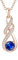 LOCIBLO September Birthstone Necklaces for Women 925 Sterling Silver Infinity Pendant 18K Rose Gold Plated Blue Synthetic Sapphire Necklace Jewellery for Her, 16+2