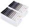 sprecenk Ordnungssystem Organizer Kleiderschrank, 12 Gitter Aufbewahrungsboxen Schubladen Organizer, 2 Stück Faltbare Hosen Aufbewahrung Kleideraufbewahrung für T-Shirts, Shorts, Röcke, Weiß