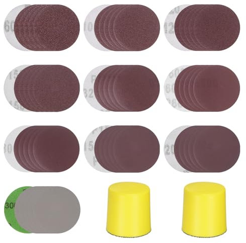 sourcing map Bloques de lijado manual de 5 cm con papel de lija de grano 60-3000