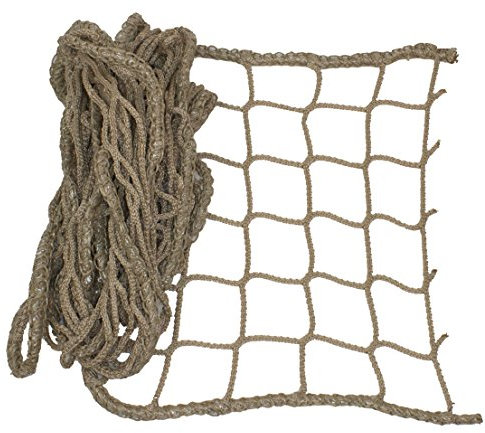 HAMBURGER TAUWERK-FABRIK EST. 1901 Netz, Universal Schutznetz Naturfarben - Breite: 0,6m Meterware (Preis pro Meter) - Made in Germany, Sicherheitsnetz, Balkonnetz, Rausfallschutz, Relingsnetz