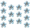 14 Pinzas Flores Pelo, Pinza para el Pelo con Flor Azul y Strass, Mini Pinzas para el Pelo, Coleteros para Bodas, Pinzas Pelo niña, Accesorios Pelo Mujer
