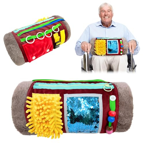 Fidget-muff Und Nesteldecke für Demenzkranke, Senioren & Demenz Beschäftigung Hände, Demenzdecke, Fidget Blanket für Demenzkranke, Sensorische Decke, Alzheimer, Demenz, Asperger, Angst, Autismus
