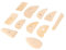 JR1-4 11-Piece Wooden Blade Skeleton Knife Soft Clay Sculpting Tool, Clay Knife, Ceramic Trimming Tool Set