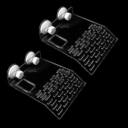 dancepandas Schwimmende Plattform Schildkröte 2PCS Acryl Schwimminsel SchildkröteVturtle Pier Dock Floating Platform Aquarium Dekor für Kleine Reptilien Schildkröte Molch (l)