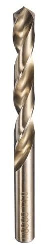 sourcing map 1pcs M35 Cobalt Twist Drill Bit 14mm(35/64) Dia High-Speed Steel Metric Drill Bit with Titanium Coating For Drilling Hard Metals, Stainless Steel, Alloy Steel, Cast Iron
