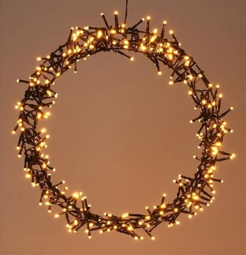 SELF IMPORT AGENCIES LED Dekoring | Kranz Türkranz beleuchtet | Indoor/Outdoor IP44 | Extra warmweiß | Ø48cm 400 LED