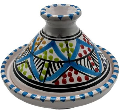 Mini Tajine Ethnique Porte Épices en Céramique Terre cuite Tunisienne - Élégance Artisanale pour la Cuisine Diam. 13 Cm 1501251600 Maroc Tunisie Ethnique du Monde