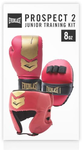 Everlast Prospect Jugend/Kinder Handschuh- & Pratzen-Set, Handschuhe, Pratzen & Kopfschutz, Schützende MMA- und Kickbox-Ausrüstung
