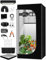 Set Completo de Tienda de Cultivo, Caja de Cultivo de 90 x 90 x 180 cm, Sistema de Tienda de Cultivo con luz LED de Crecimiento de 100 W, Ventilador automático de 4 Pulgadas y Filtro de carbón