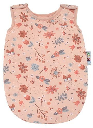howa Puppenschlafsack für Puppen bis 48 cm – Puppenzubehör Schlafsack für Puppe – weicher, gepolsterter Stoff mit Blumenmuster 29624