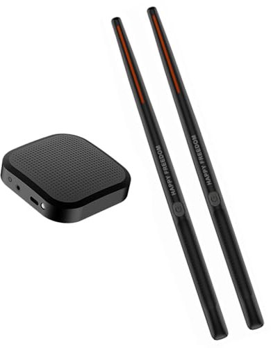 Electric Air Drumsticks Tragbare Hochwertige Drum-Sticks für Erwachsene DSP Sound Card für Anfänger Professionelle Marine Blue 2 PCs Set (BLACK)