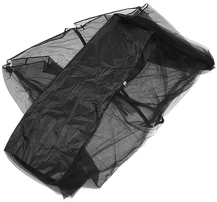 BESTonZON 1 Stück Garten Blackout Mosquitonetz Fliegennetz Überdachung Netze Einzel Moskitonetz Universelles Netz für Schaukellounge Schaukelstuhl Netz Veranda-Stuhlnetz Polyester Schwarz
