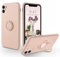 BEENTRYS Silicone Cover per Samsung Galaxy Note 10 Custodia,Supporto Anello Rotante Magnetico TPU Morbido Sottile Protezione Fotocamera Antiurto AntiGraffio Protettiva Custodia-Rosa