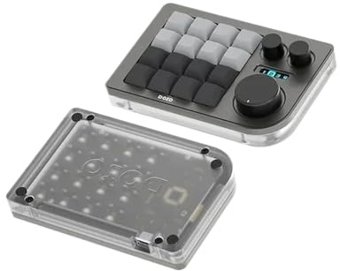 Kb16-01 16 Key Wired Keyboard With Three Knobs Mechanical Accessory For Office PC(MAGIC GREY)