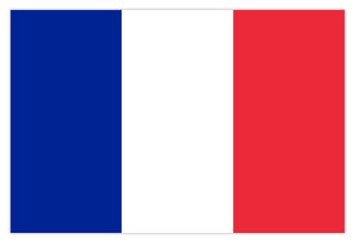 ITCGOB Frankreich Flagge 90x150 cm - Wetterbeständige Fahne mit Messingösen - Robuste Nationalflagge aus Polyester für Mast & Deko - Lebendige Farben & Reißfest - Ideal für Fanartikel