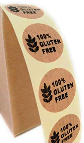 Gluten free Etiketten in Kraftkleber (500 Stk.)