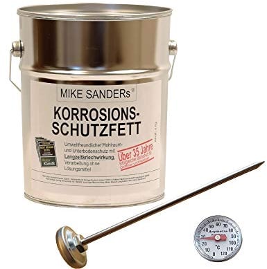 4kg Mike Sanders Korrosionsschutzfett + Thermometer 120°C Hohlraumversiegelung