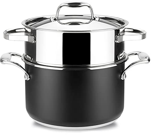 MAGEFESA ® Prisma olla vaporera de 20cm, cocina al vapor, fabricado en acero inoxidable 18/10, apto para todo tipo de cocina, incluido induccion, fácil limpieza, apto para lavavajillas y horno
