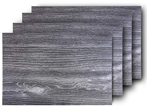 Westmark 4 Sets de Table/Sous-plats, 45 x 30 cm, Synthétique, Aspect Bois, Saleen-Edition : Nature, érable noir, 01059619150