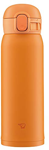 Zojirushi SM-WA48-DA Botella de agua, taza de acero inoxidable con un solo toque, sin costuras, 1.5 onzas líquidas, naranja