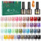SINZONeu Vernis Semi Permanent,48 Vernis Manucure Nail Art Lot Vernis à Ongles Gel UV LED Nail Polish 45 Couleurs Populaire Avec Base et Top Coat, Matt Top Coat, 8ml