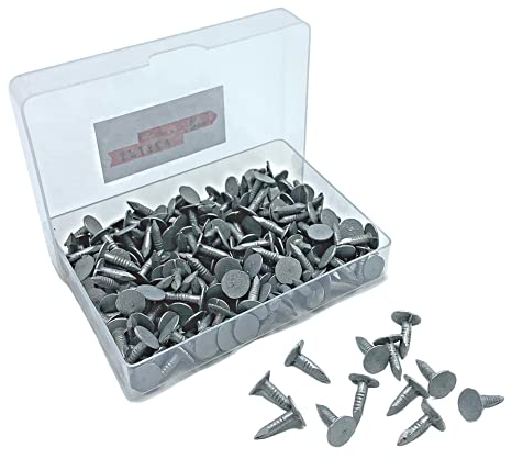 Galvanised 13mm Roofing Felt Clout Nails - The Perfect DIY & Professional Solution for Securing Shed Roofs with 200 Grams (Approx 185pcs) in a Handy Plastic Case!