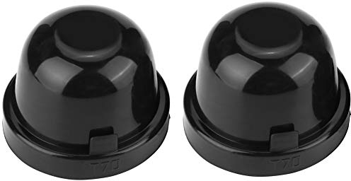 Dioche Scheinwerfer Staubschutzkappe, 70mm Auto LED Glühbirne Scheinwerfer Gummi Wasserdichte Staubdichte Dichtungskappe (2 Stück, Schwarz)