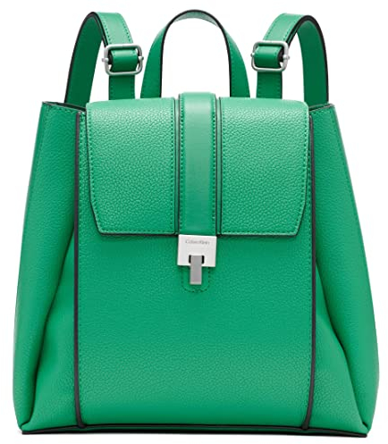Calvin Klein Damen Sahara Flap Klappe Turnlock Rucksack, Bonsai, Einheitsgröße