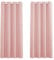 PONY DANCE Thermal Blackout Curtains for Girls Bedroom, Privacy Soundproof Drape Insulated Eyelet Blackout Curtain Window Decor for Nursery Room, Baby Kids Room, 46x54 inch, 2 Panels, Blush Pink