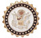 Golden And White British Pointed Star with Sailing Eagle Bottle Cap Hat Pin, Lapel Pin, Cap Badge Accessories for Men, Standard, Enamel, no gemstone