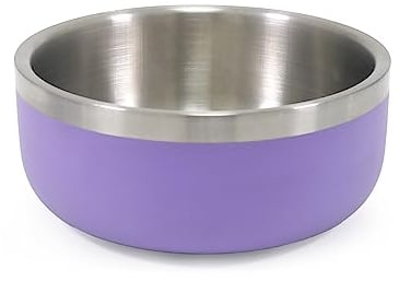 Rosewood Premium Double-Wall Stainless Steel Pet Food Bowl 700ml - Lilac