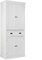 COSTWAY Tall Kitchen Cupboard, 4-Door Buffet Pantry Storage Cabinet with 4 Adjustable Shelves, Drawer & Anti-tipping Device, Freestanding Sideboard Organizer Unit for Dining Living Room (White)