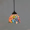 Quevia-Eletro E27 Tiffany-Pendelleuchte Pendellampe Esstischlam Hängeleuchte Höheverstellbar Hängelampe Buntglas Tiffany-Stil Deckenleuchte Deckenlampe Handarbeit Wohnzimmerlampe,Φ15cm