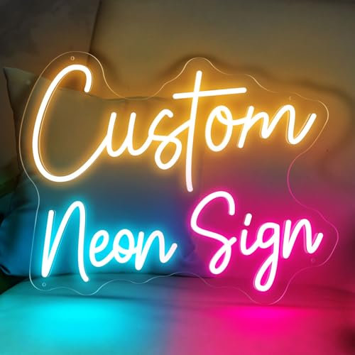 Ubaxquru Enseignes au Néon à LED Personnalisé, Neon Personnalisable, Lumineuses Néon Led Personnalisé Pour Décoration Murale,Mariage, Anniversaire, Fête, Bar, Restaurant, Boutique