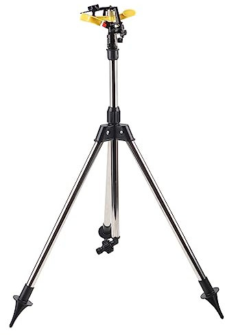 Herramienta de riego de agua con aspersor de trípode Aspersor de riego automático de acero inoxidable Suministros de riego de jardín Suministros para