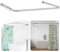 Duschvorhangstange U Form/L Form, [60-92] × [78-196] × [60-92] cm Verstellbare Duschstange Ecke mit 12 Vorhangringen & Deckenstütze für Badewanne/Badezimmer, Bohr-Montage Erforderlich, Silber