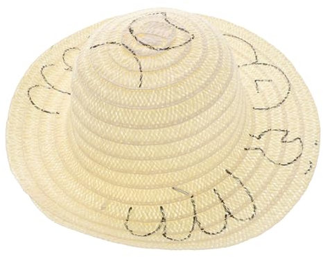 Milisten Kids DIY Painting Straw Hat Blank Art Craft Hat for Children Summer Beach Accessory Creative Graffiti Activity Small Size