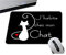 YONACREA - Tapis de Souris - J'habite chez Mon Chat - Noir
