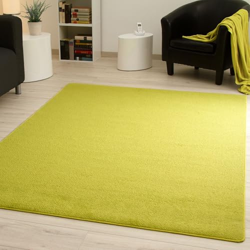 Steffensmeier Kurzflorteppich Cambridge Young | Teppich für das Wohnzimmer, Jugendzimmer in, Grün, Größe: 80x150 cm