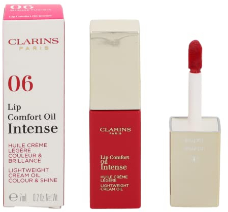 CLARINS Unisex BARRA DE LABIOS Lip Comfort Oil Lipstick 06 Intense Fucshia 1UN, Negro, Standard