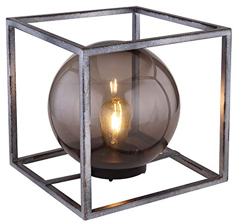 etc-shop LED Solar Leuchte Rauch Garten Deko Strahler Würfel-Design Kugel Außen Lampe Terrassen Beleuchtung