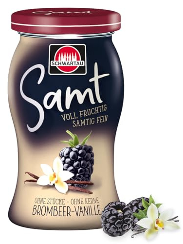 Schwartau Samt Brombeere Vanille, Fruchtaufstrich ohne Stücke und ohne Kerne, 270g